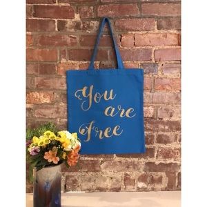 ‘You Are Free’ Original Design Canvas Tote
